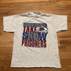 Vintage Colorado Avalanche Take Snow Prisoners Youth Large 14-16 T-Shirt Logo 7